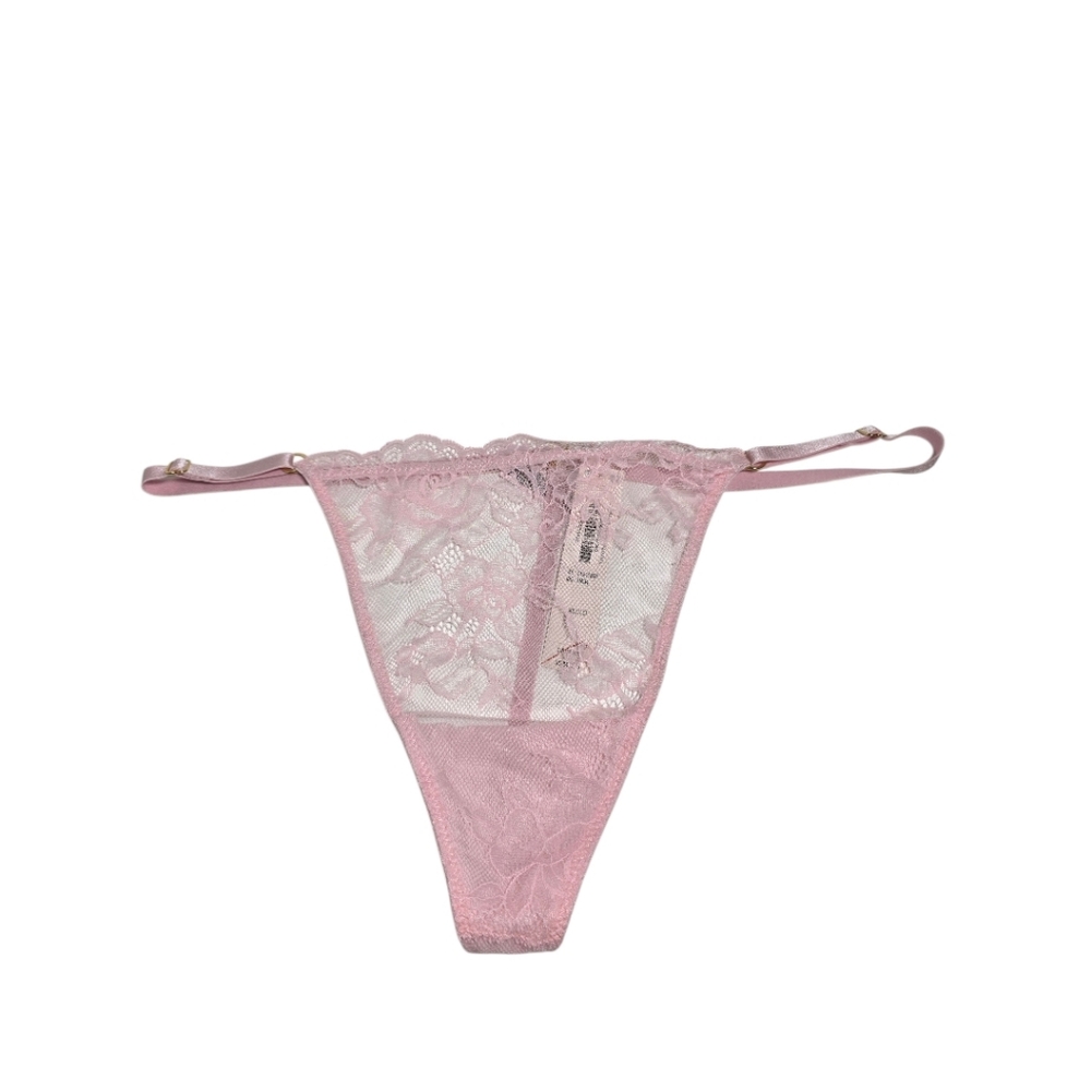 NWT Victoria's Secret String Thong Underwear XL Pink Lace